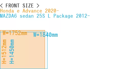 #Honda e Advance 2020- + MAZDA6 sedan 25S 
L Package 2012-